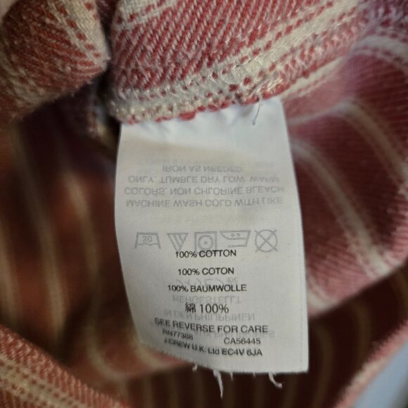 MADEWELL Flannel Classic Ex-Boyfriend Shirt Craig Stripe Women’s Small Pink Rose - Picture 5 of 6